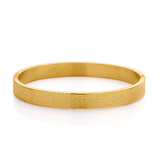 Dare by Voylla Pentagon Pattern Gold Plated Cuff Bracelet