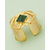 Voylla Stylish Green Stone Embellished Cuff Bracelet