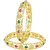 Voylla Alluring Gold Kadas with Colored Gems