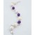 Voylla White & Purple Beads Studded Floral Designer Bracelet For Women