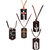Dare by Voylla Combo of 5 Designer Pendant With Leather Chain