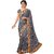 Tiana Creation Grey Embroidered Net Saree With Blouse