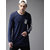 Stylogue Navy Printed Round Neck T-Shirt For Men