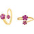 Voylla CZ Gems Adorned Floral Toe Rings