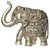 Deific Gold  Silver Plated Resin Showpiece Figurine of an Elephant Fengshui Vastu Shastra Gift 9x5x8(cms.) 159gms.