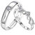 Silver Shine Silver Plated Solitaire unique Adjustable Couple ring  for Men and Women,Couple ring for Girls and Boys-2 pieces
