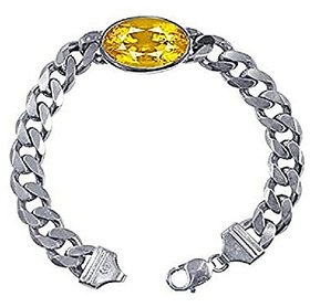 yellow sapphire rakhi bracelet natural pukhraj stone rakhi by Jaipur Gemstone