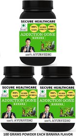 Secure Healthcare Addiction Gone Banana Flavor Free From Addiction 100 gm Powder (Pack Of 3)