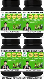 Secure Healthcare Addiction Gone Banana Flavor Free From Addiction 100 gm Powder (Pack Of 4)