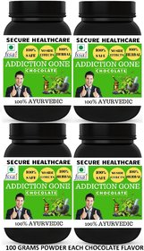 Secure Healthcare Addiction Gone Chocolate Flavor Free From Addiction 100 gm Powder (Pack Of 4)