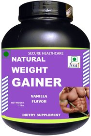 Secure Healthcare Natural Weight Gainer Vanilla Flavor Muscle Gainer 500 gm Powder (Pack Of 1)