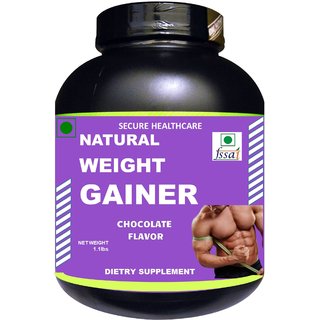                       Secure Healthcare Natural Weight Gainer Chocolate Flavor Muscle Gainer 500 gm Powder (Pack Of 1)                                              