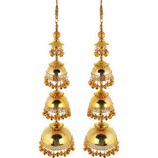 Lucky Jewellery Traditional Wedding Gold Plated Bridal Dulhan kalira/kaleeray for Women's and Girls (1056-QK1G-R32).