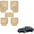 Auto Addict Car 6255 TW Rubber PVC Heavy Mats Beige Color Set Of 5 Pcs For BMW 5 Series