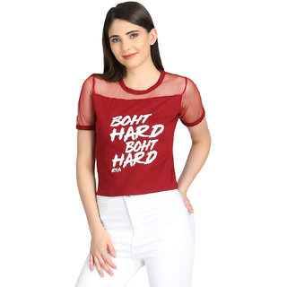 Buy Raabta Maroon Boht Hard Boht Hard Crop Top Online Get 80 Off Free express shipping on shirt.woot orders. shopclues