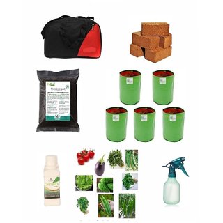Organic Terrace Garden Kit in a Travel Bag