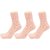 Neska Moda 3 Pair Women Brown Formal Plain Cotton Ankle Length Thumb Socks S29