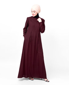 Silk Route London Cherry Double Pleat Maxi Abaya For Women Height of 5