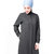 Silk Route London Steel Grey Full Front Open Abaya For Women Height of 5