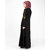 Silk Route London Midnight Black Gold Embroidery Abaya For Women Height of 5