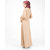 Silk Route London Lightweight Ruffle Neck Sand Abaya For Women Height of 5