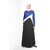 Silk Route London Asymmetric Blue Colour Blocking Jilbab For Women Height of 54 inches, Jilbab Length is 56 inches