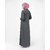 Silk Route London Casual Grey Jilbab With Pink Highlights For Women Height of 5
