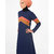 Silk Route London Active Orange Highlight Retro Jilbab For Women Height of 54 inches, Jilbab Length is 56 inches