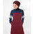 Silk Route London Red & Navy Stripe Print Jilbab For Women Height of 5