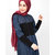 Silk Route London Blue & Black Full Front Open Denim Abaya For Women Height of 5