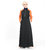 Silk Route London Black & Orange Toggle Zipper Jilbab For Women Height of 5