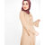 Silk Route London Lightweight Ruffle Neck Sand Abaya For Women Height of 5