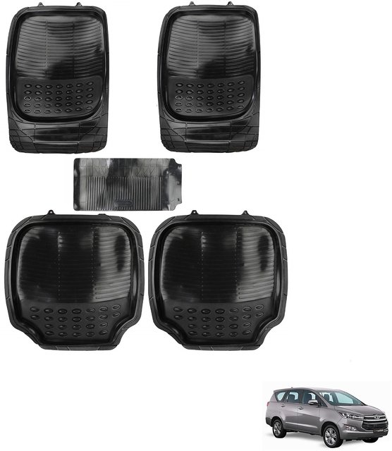 Buy Auto Addict Car 4G Black Rubber PVC Heavy Mats Set Of 5 Pcs