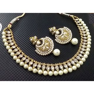 Big Pearl Drop Polki Necklace set