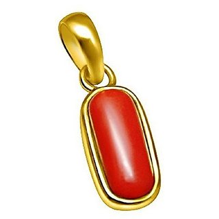 CEYLONMINE - Coral Pendant original stone monga pendant for women 5.25 ratti CEYLONMINE - Coral Pendant original stone monga pendant for women 5.25 ratti
