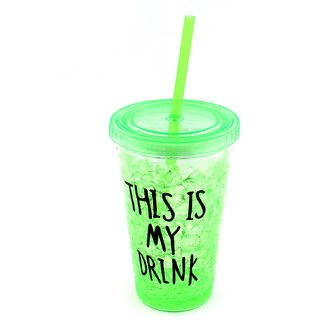 frosty jar with straw