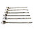 Vaskut Stainless Steel Straw with Spoon 3 in one for Drinking Eating Stirring Reusable Cocktail Long Multipurpose Spoon Set of 6