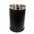 Vaskut Stainless Steel Black Coloured Plain Open Dustbin Garbage Bin For Kitchen / Office / Home / Bathroom / Paperbin Etc. 8x12