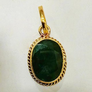 Emerald Pendant 5.25 Ratti Panna Stone Gold Plated Pendant Unheated Untreated Emerald Pendant BY CEYLONMINE Emerald Pendant 5.25 Ratti Panna Stone Gold Plated Pendant Unheated Untreated Emerald Pendant BY CEYLONMINE