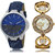 ADK LK-24-204 Blue & Black4 Dial Look Watches for  Couple