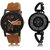 ADK LK-01-211 Brown & Black Dial Latest Watches for  Couple
