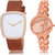 ADK LK-40-222 White & Rose Gold Dial Look Watches for  Couple