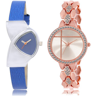 ADK LK-208-242 Blue & Rose Gold Dial Special Watches for  Girls