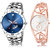 ADK LK-105-213 Blue & Silver Dial DAY & DATE Functioning Watches for  Couple