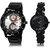 ADK LK-107-221 Black Dial DAY & DATE Functioning Watches for  Couple