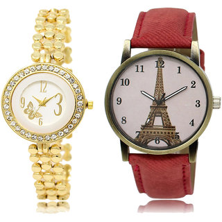 ADK LK-203-230 White & Gold & Multicolor Dial Best Watches for  Girls