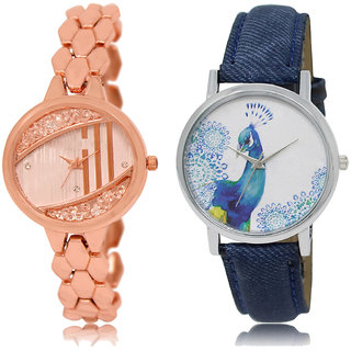ADK LK-222-241 Rose Gold & Multicolor Dial Designer Watches for  Girls