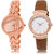 ADK LK-222-245 Rose Gold & White Dial Look Watches for  Girls