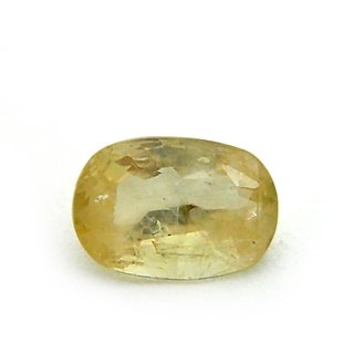                       5.5 Ratti Pukhraj/Yellow Sapphire Loose Gemstone Original & Certified Stone Yellow sapphire Gemstone By CEYLONMINE                                              
