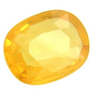                       6.25 Ratti Yellow Sapphirepukhraj Stone Certified Stone Yellow Sa                                              